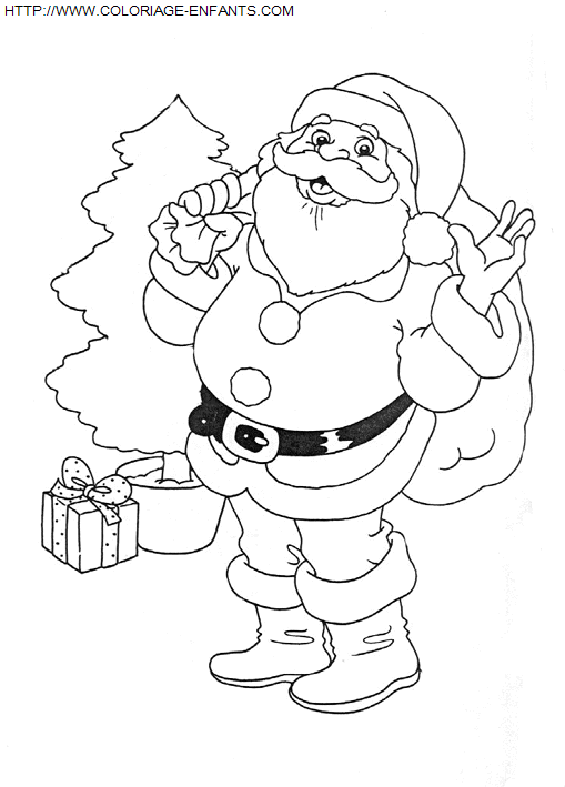 coloriage Fetes Noel Papa Noel