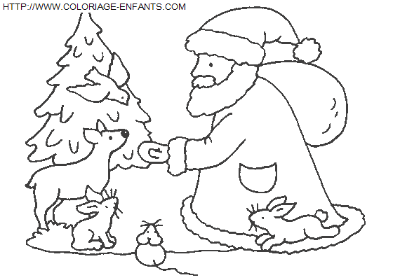 coloriage Fetes Noel Papa Noel