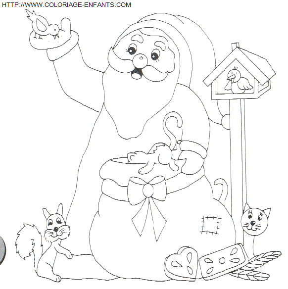 coloriage Fetes Noel Pere Noel Cadeaux