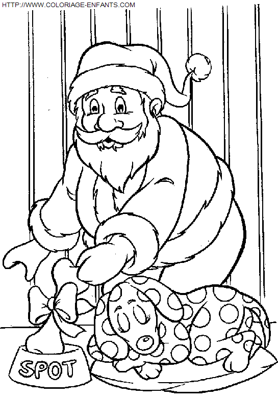 coloriage Fetes Noel Pere Noel Cadeaux