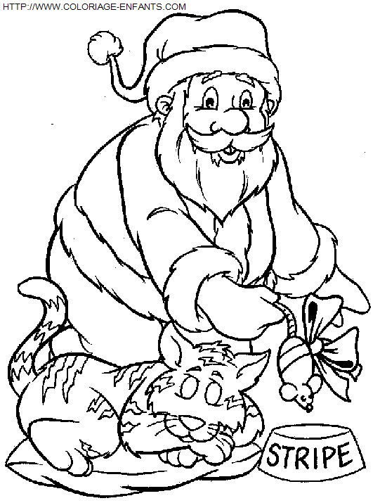 coloriage Fetes Noel Pere Noel Cadeaux