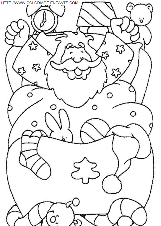 coloriage Fetes Noel Pere Noel Cadeaux