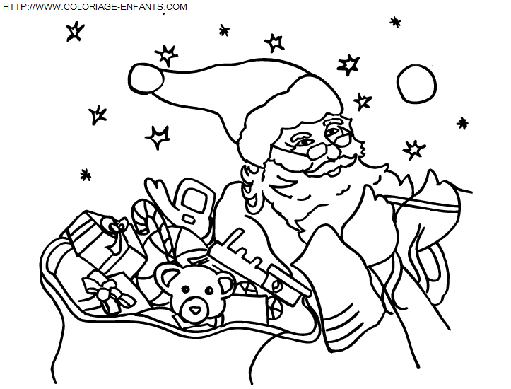 coloriage Fetes Noel Pere Noel Cadeaux