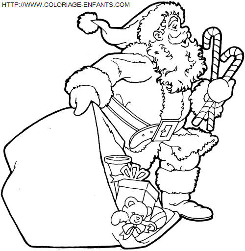 coloriage Fetes Noel Pere Noel Cadeaux