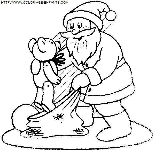 coloriage Fetes Noel Pere Noel Cadeaux