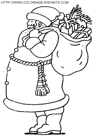 coloriage Fetes Noel Pere Noel Cadeaux