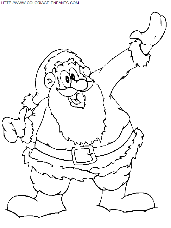 coloriage Fetes Noel Pere Noel Rigolo