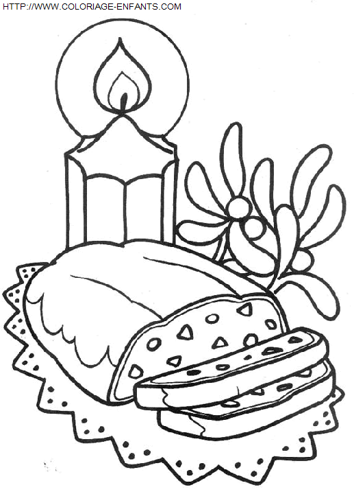 coloriage Fetes Noel Repas