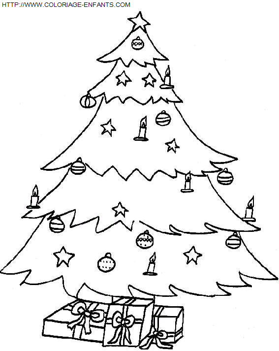 coloriage Fetes Noel Sapins Noel