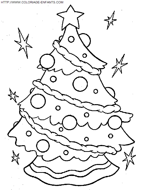 coloriage Fetes Noel Sapins Noel