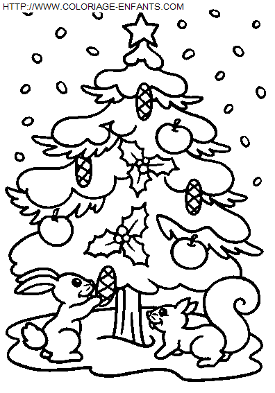 coloriage Fetes Noel Sapins Noel