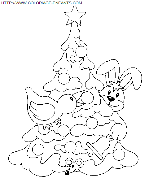 coloriage Fetes Noel Sapins Noel