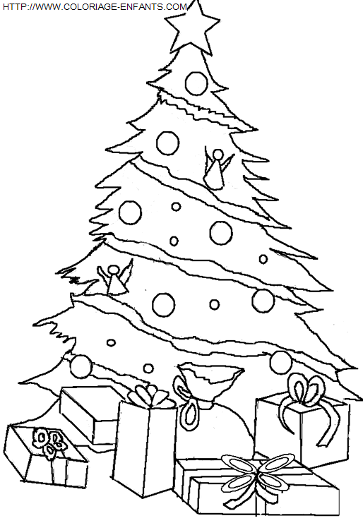 coloriage Fetes Noel Sapins Noel