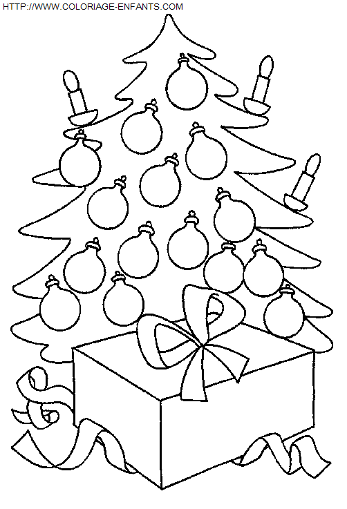 coloriage Fetes Noel Sapins Noel