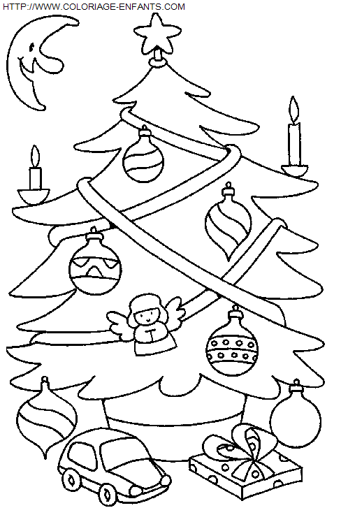 coloriage Fetes Noel Sapins Noel