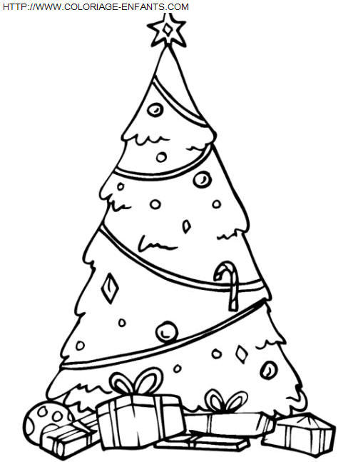 coloriage Fetes Noel Sapins Noel