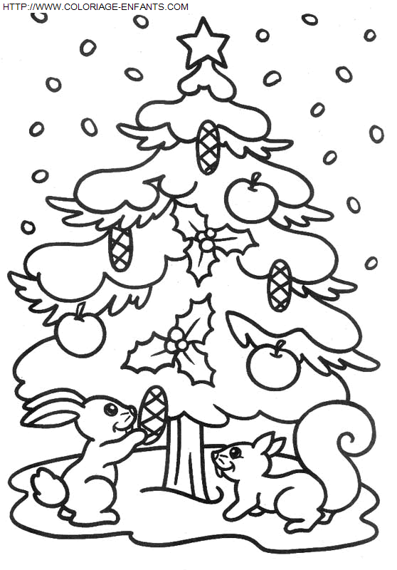 coloriage Fetes Noel Sapins Noel