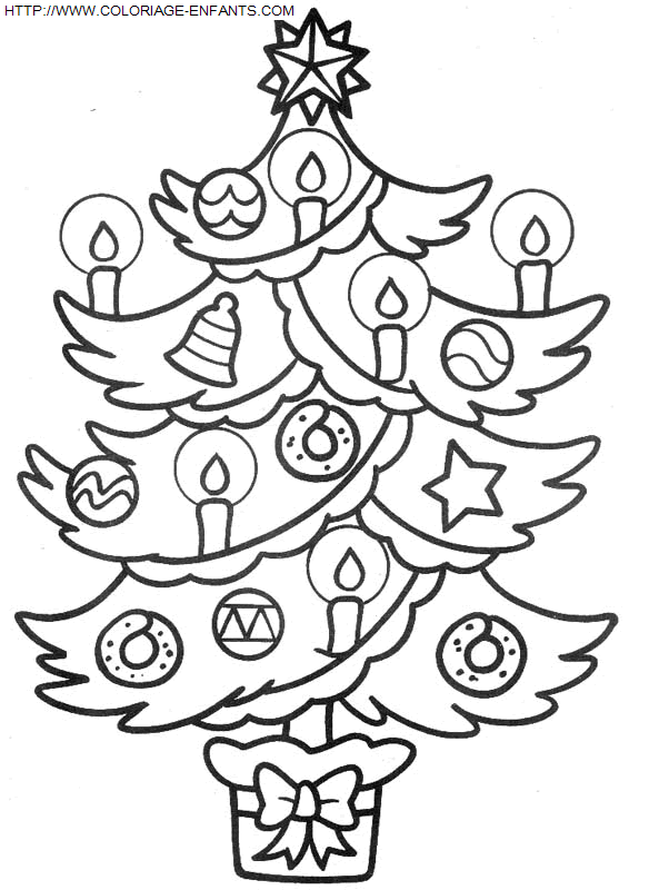 coloriage Fetes Noel Sapins Noel