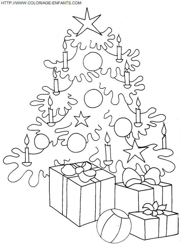 coloriage Fetes Noel Sapins Noel