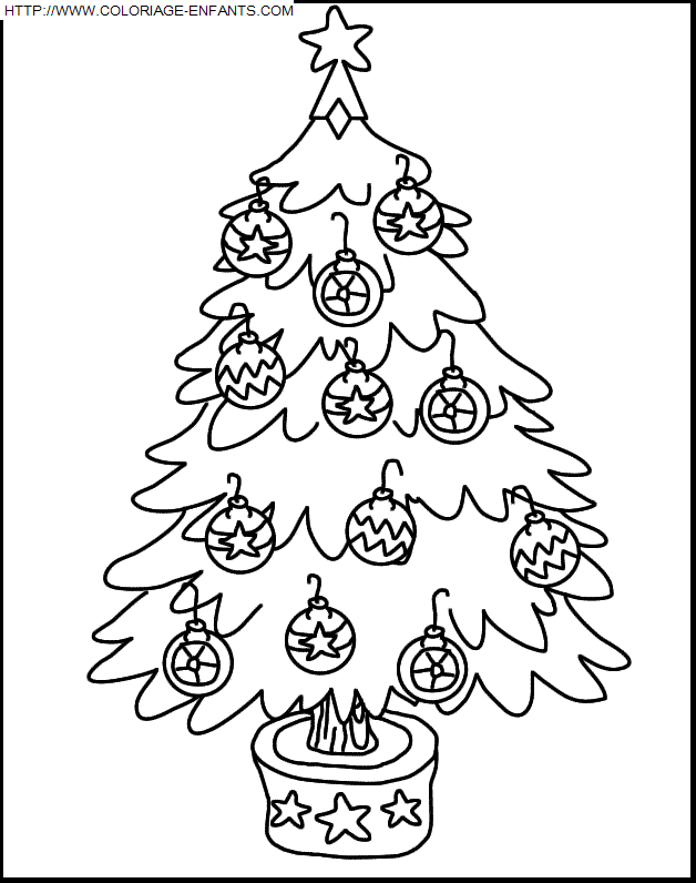 coloriage Fetes Noel Sapins Noel