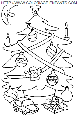 coloriage Fetes Noel Sapins Noel