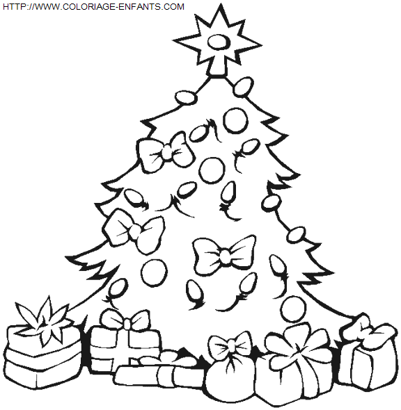 coloriage Fetes Noel Sapins Noel