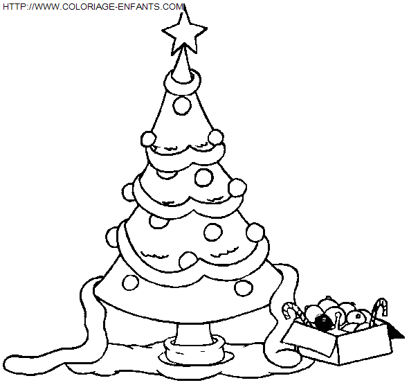 coloriage Fetes Noel Sapins Noel