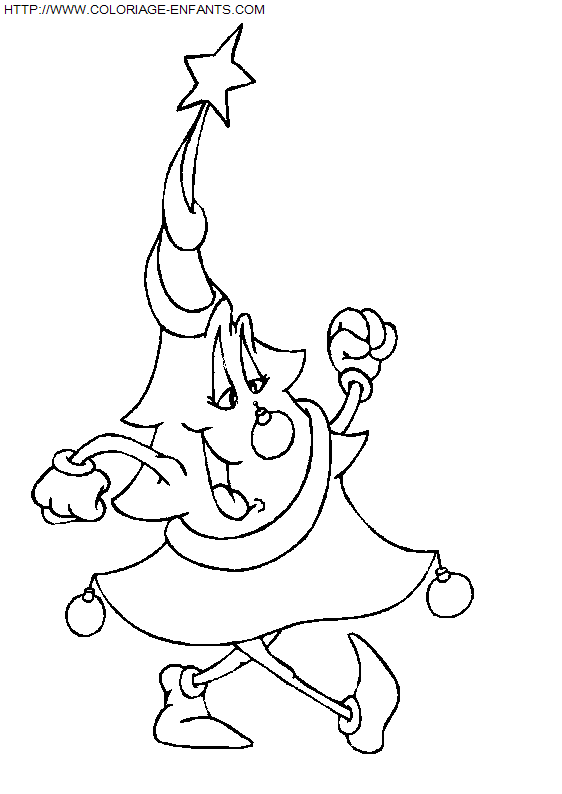 coloriage Fetes Noel Sapins Noel