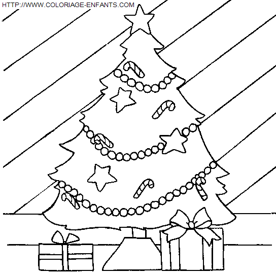 coloriage Fetes Noel Sapins Noel