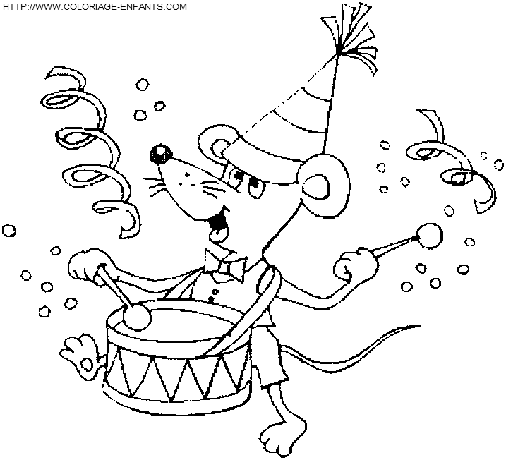 coloriage nouvel an