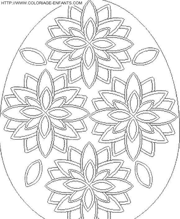 coloriage paques oeufs