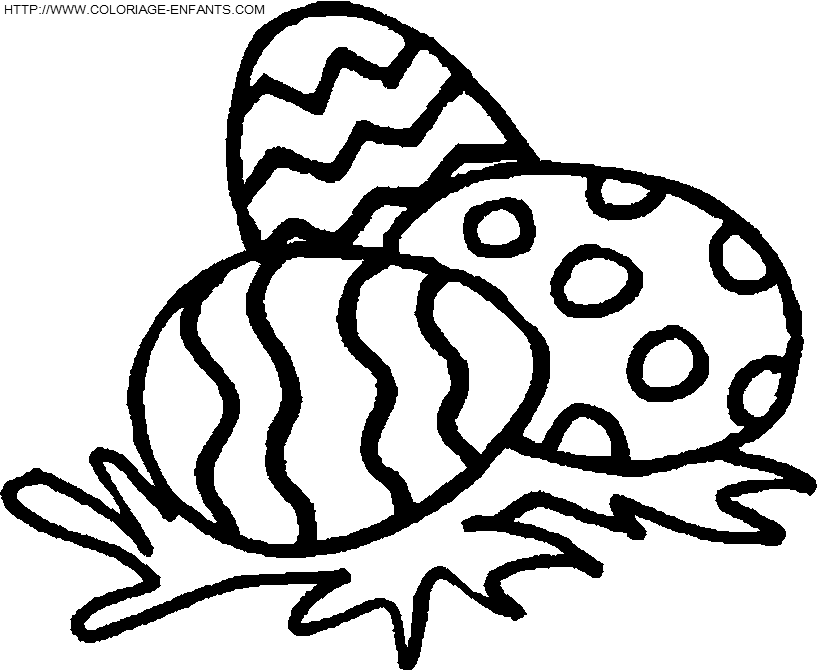 coloriage paques oeufs