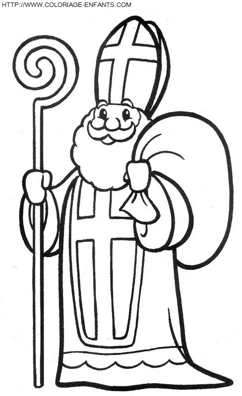 coloriage saint nicolas