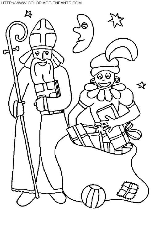 coloriage saint nicolas