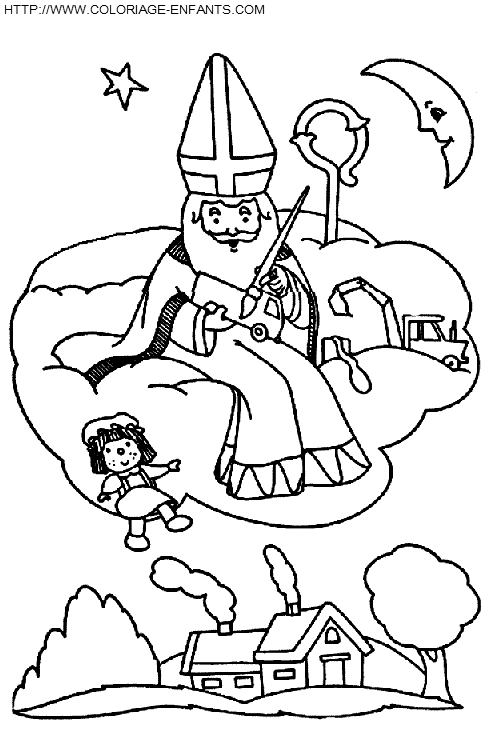 coloriage saint nicolas