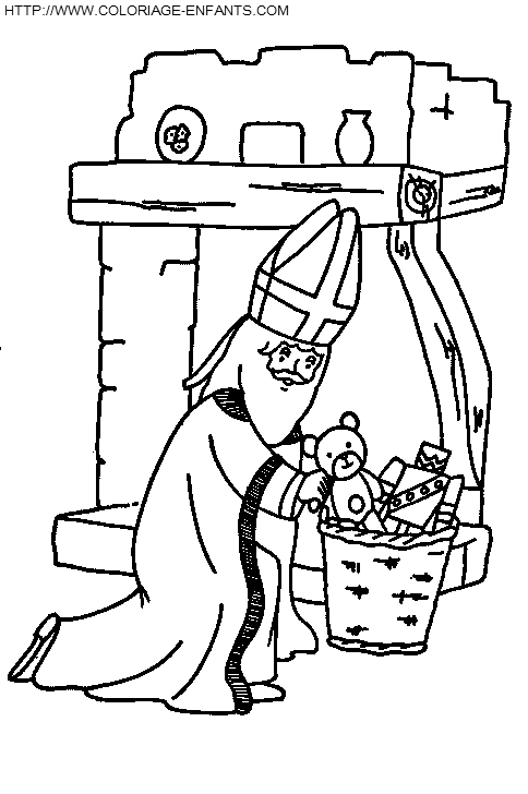 coloriage saint nicolas