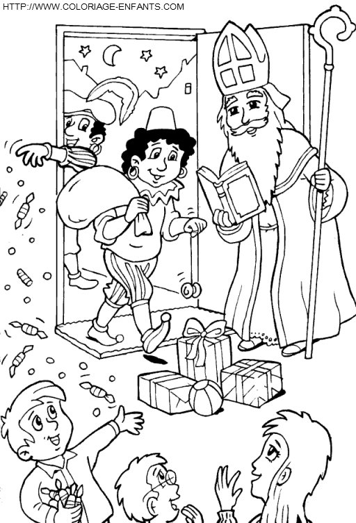 coloriage saint nicolas