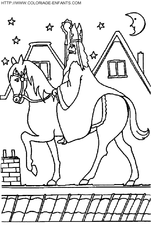 coloriage saint nicolas