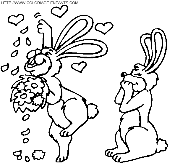 coloriage saint valentin amoureux