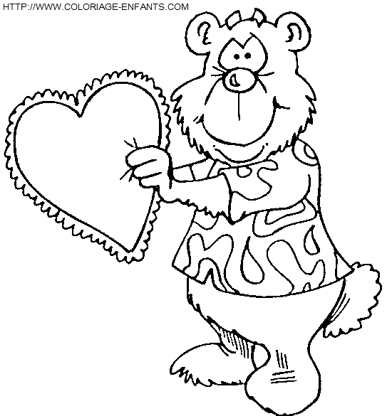 coloriage saint valentin amoureux