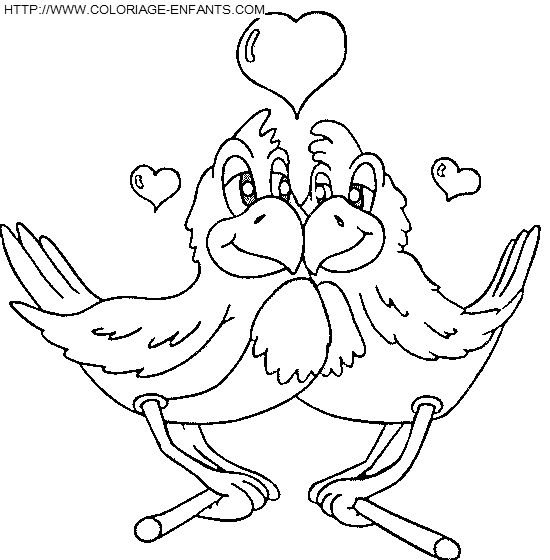 coloriage saint valentin amoureux