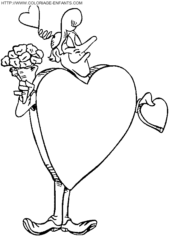 coloriage saint valentin coeurs