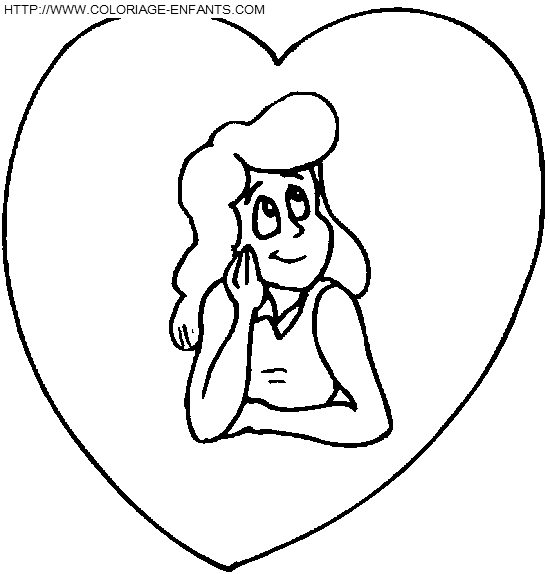 coloriage saint valentin coeurs