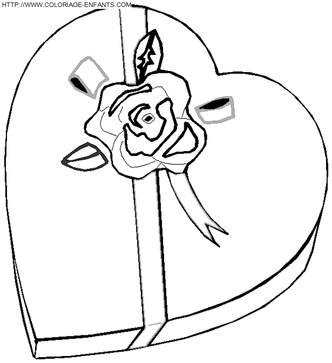 coloriage saint valentin coeurs