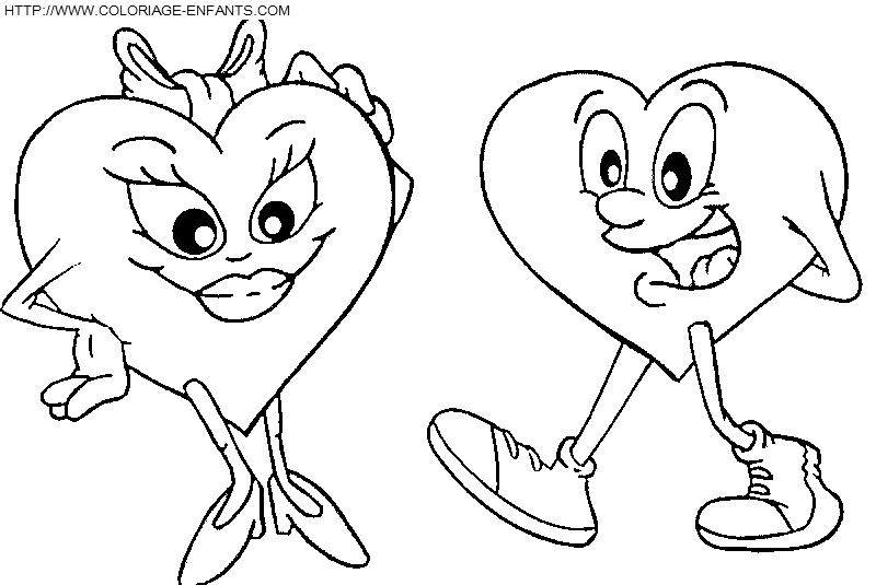 coloriage saint valentin cupidon