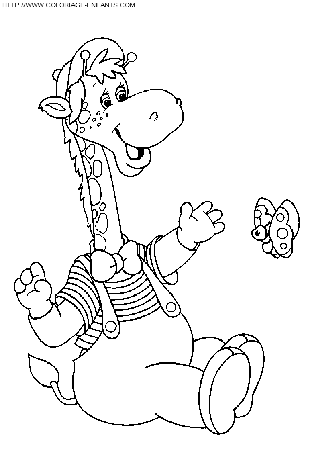 coloriage girafes