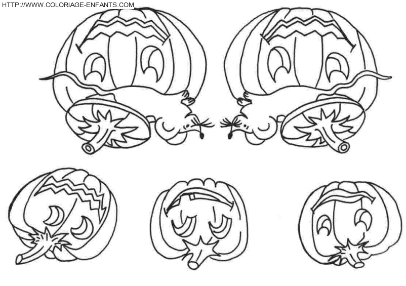 coloriage citrouilles halloween