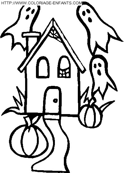coloriage fantomes halloween