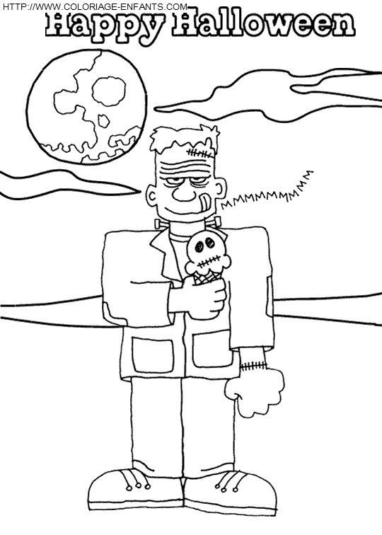 coloriage monstres halloween