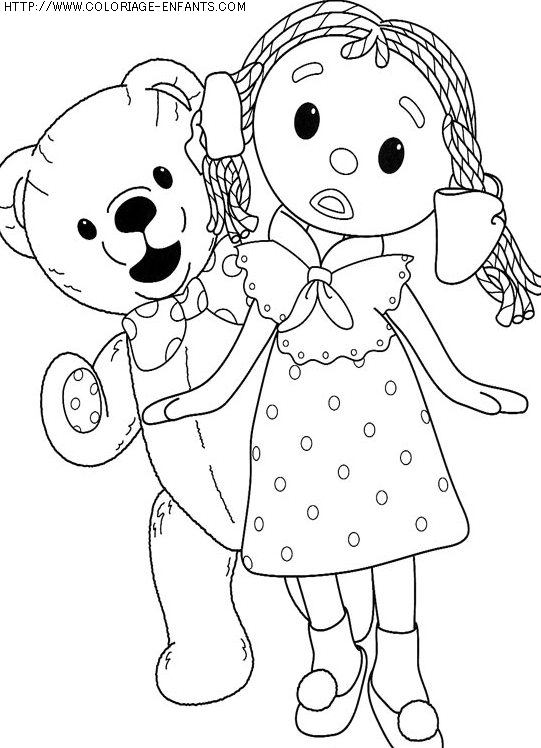 coloriage heros andy pandy